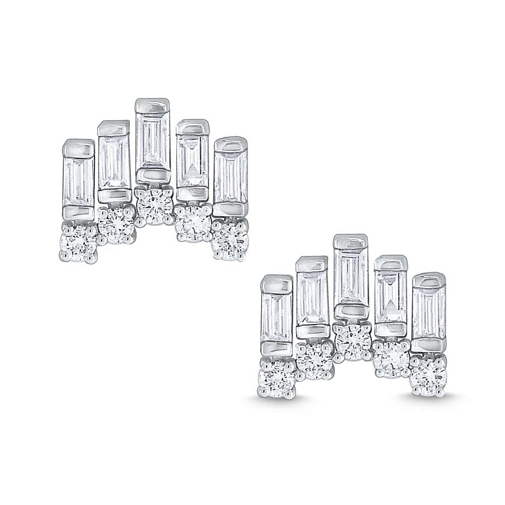 e7387 kc design diamond metropolis stud earrings set in 14 kt. gold