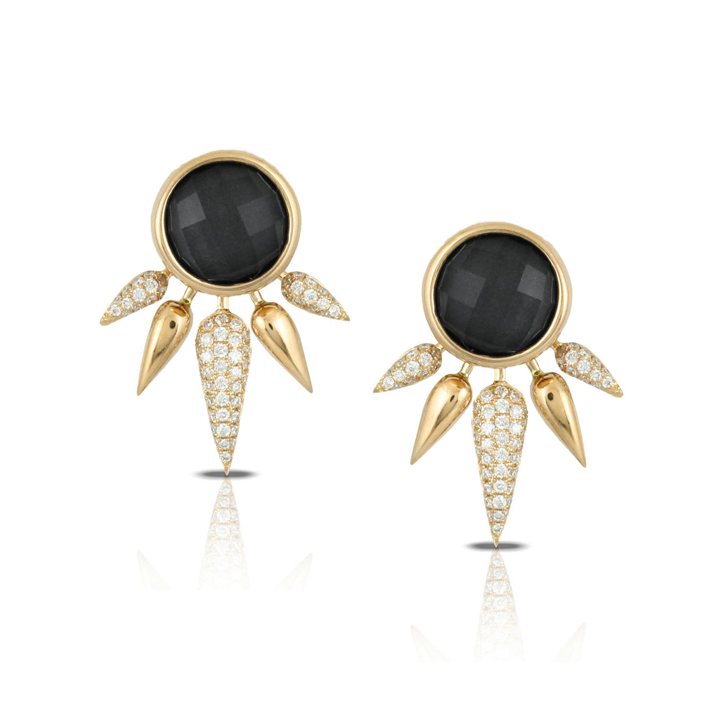 doves gatsby collection 18k yellow gold diamond earring E7566BO