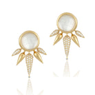 doves white orchid collection 18k yellow gold diamond earring E7566WMP