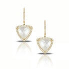 doves white orchid collection 18k yellow gold diamond earrings E7694WMP