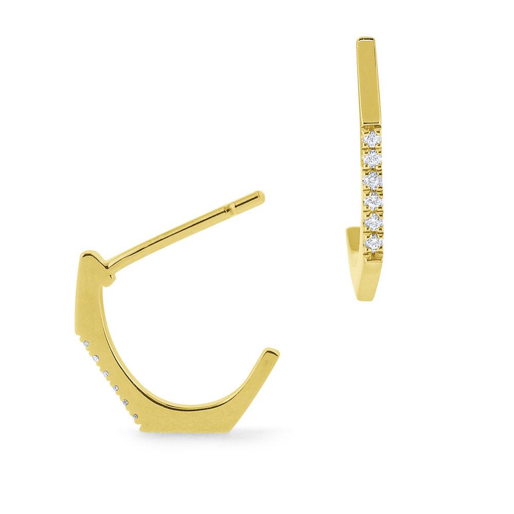 e7854 kc design small gold and diamond geometric hoop earrings
