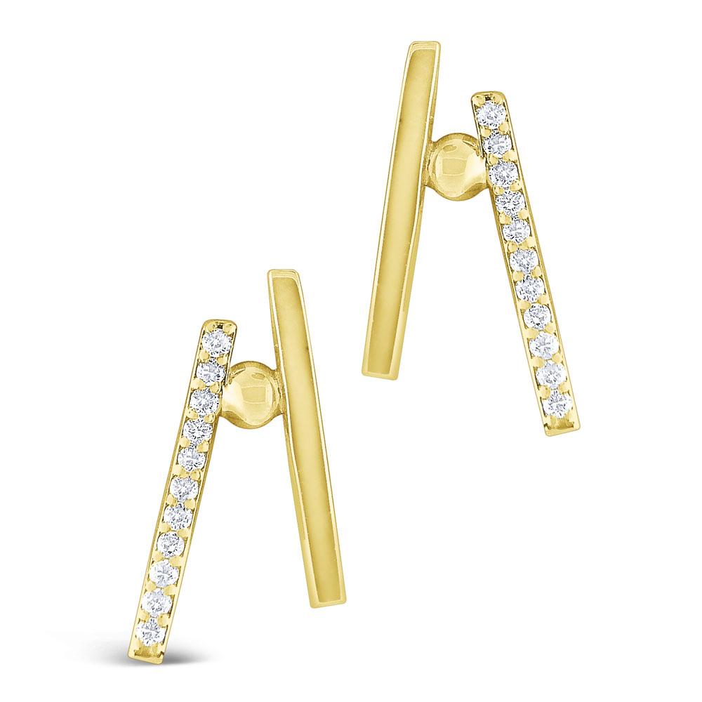 e7899 kc design gold and diamond parallel bar earrings