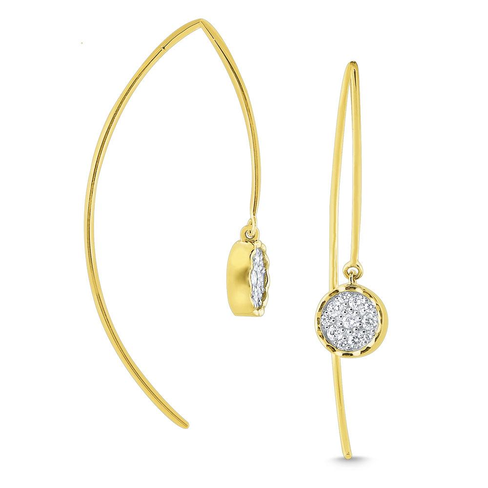 e7946 kc design 14k gold and diamond modern arc earring
