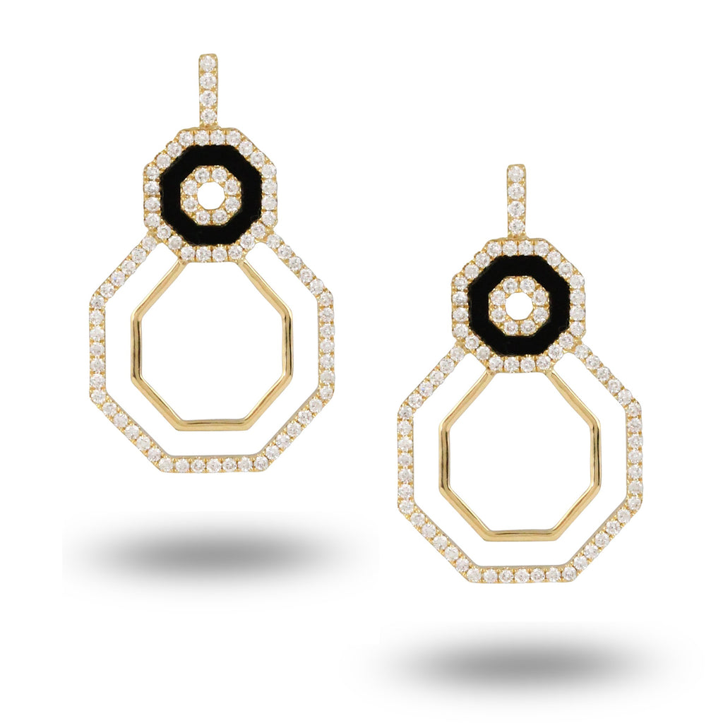 doves gatsby collection 18k yellow gold diamond earring E8237BO