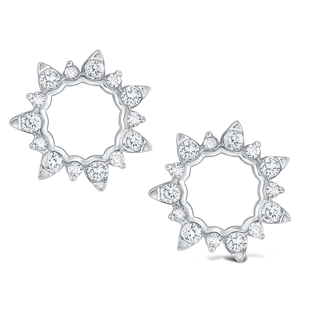 e8279 kc design gold and diamond open starburst circle earrings