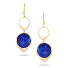 doves royal lapis collection 18k yellow gold diamond earring E8304LP