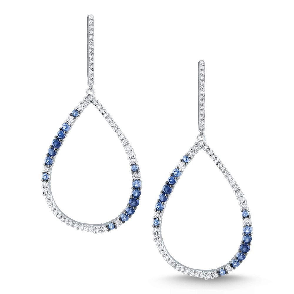 e8651 kc design diamond and blue sapphire ombre teardrop earrings