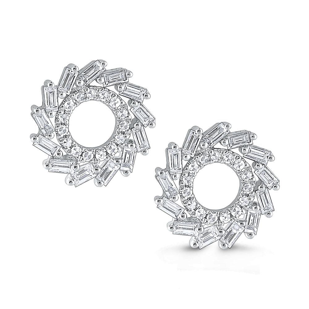 e8656 kc design gold and diamond circle earrings from the mosaic collection