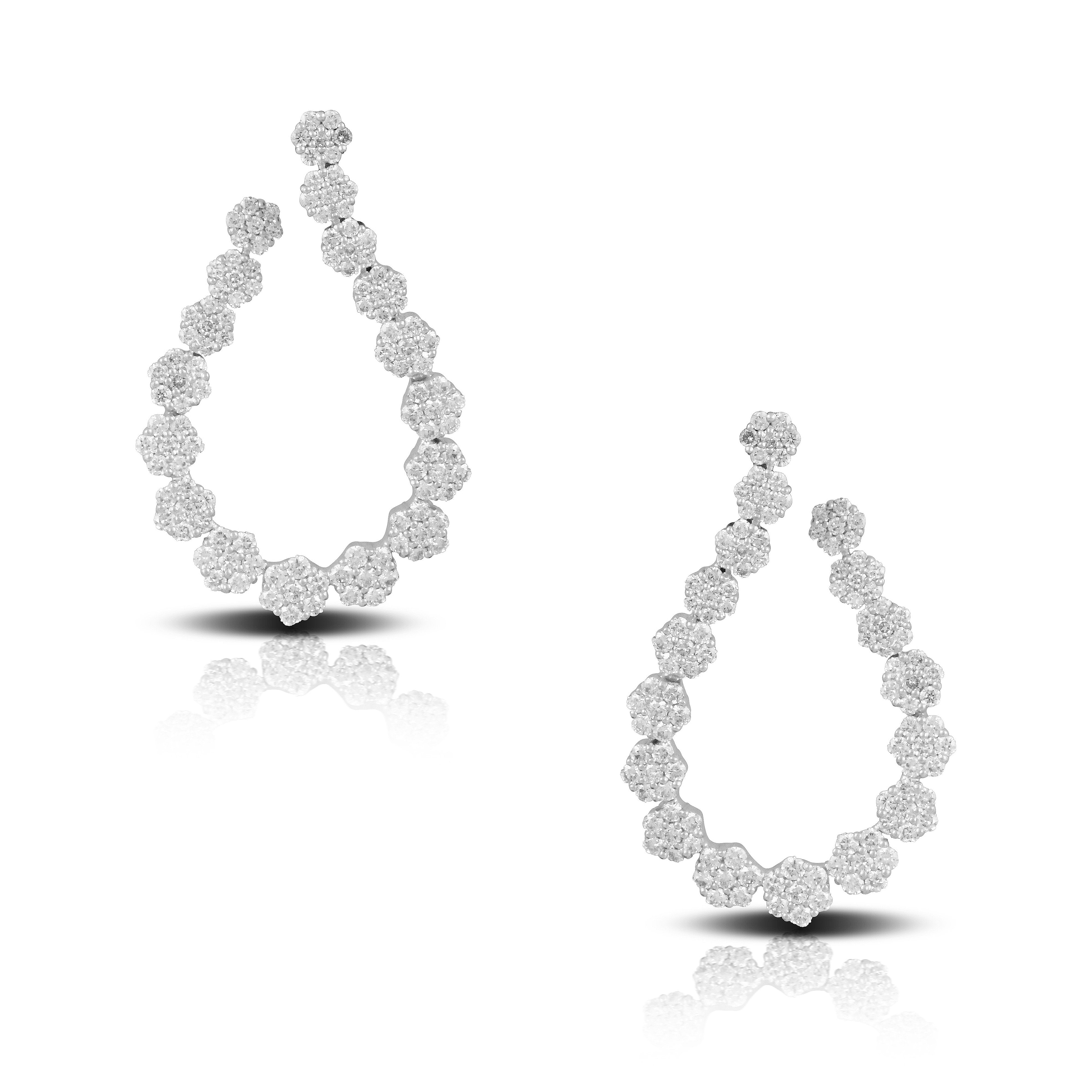 doves diamond fashion collection 18k white gold diamond earring E8664