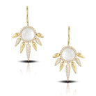 doves white orchid collection 18k yellow gold diamond earring E8666WMP