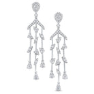 e8736 kc design 14k gold and diamond triple row cascade earrings