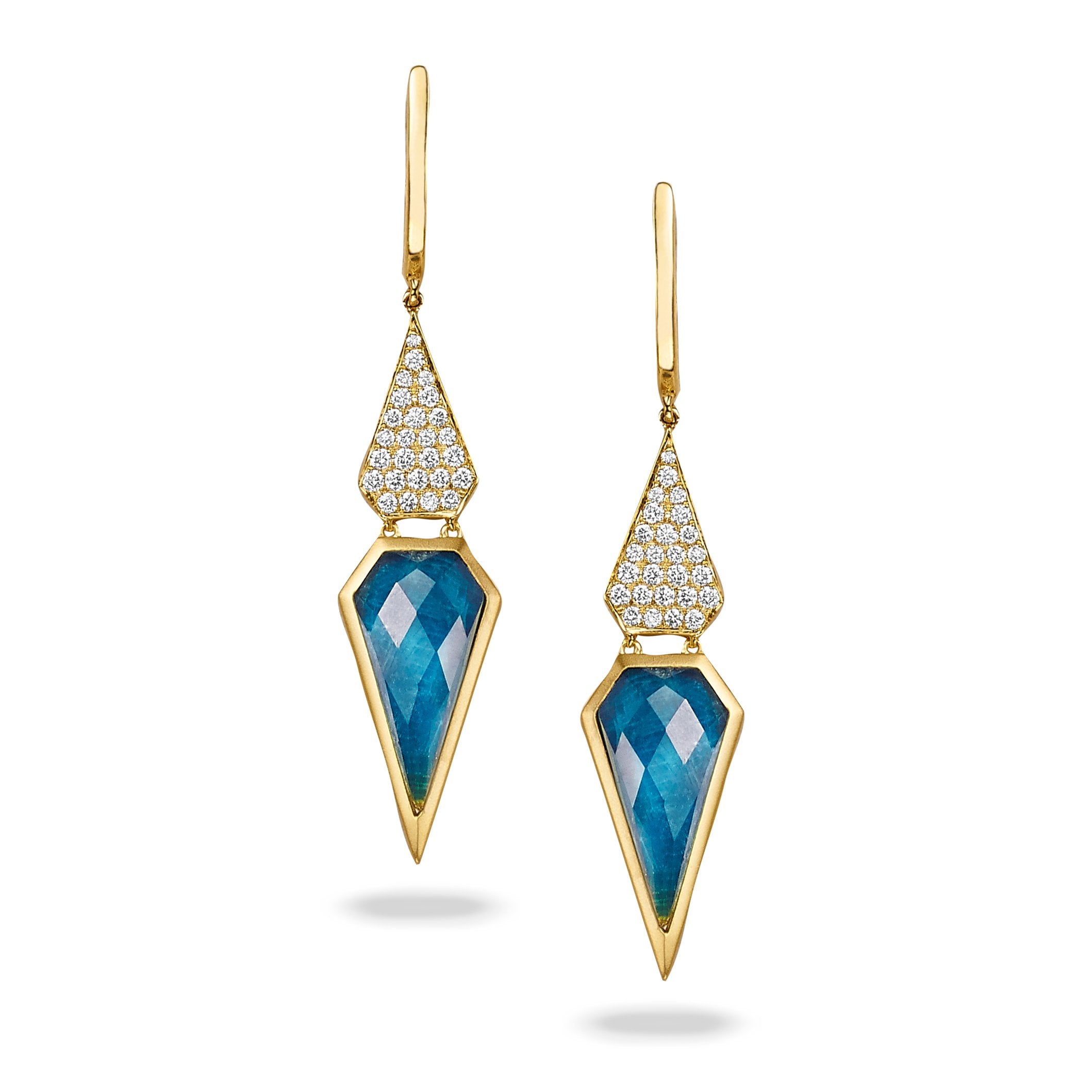 doves laguna collection 18k yellow gold diamond earring E8751AP
