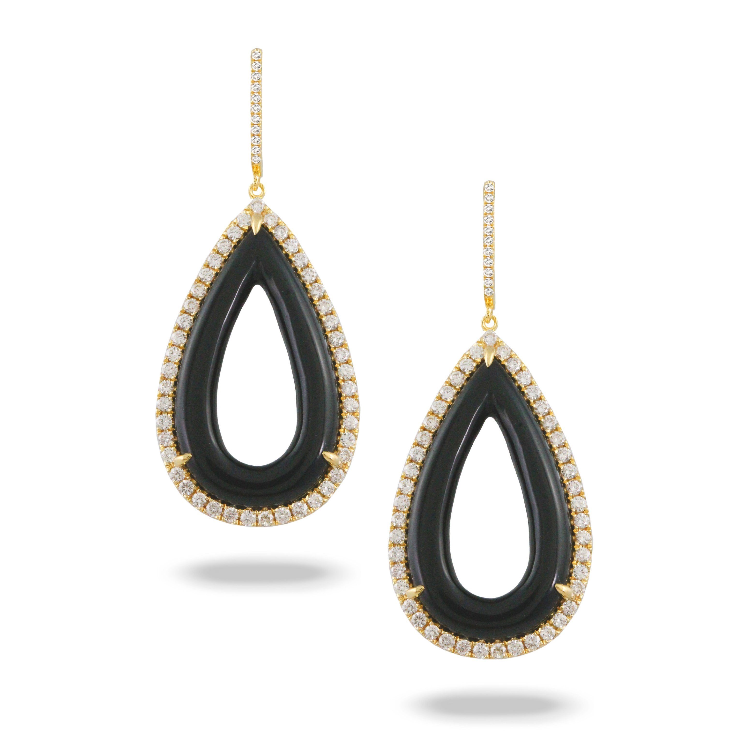 doves gatsby collection 18k yellow gold diamond earring E8785BO