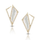 doves white orchid collection 18k yellow gold diamond earring E8862WMP