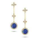 doves royal lapis collection 18k yellow gold diamond earring E8879LP