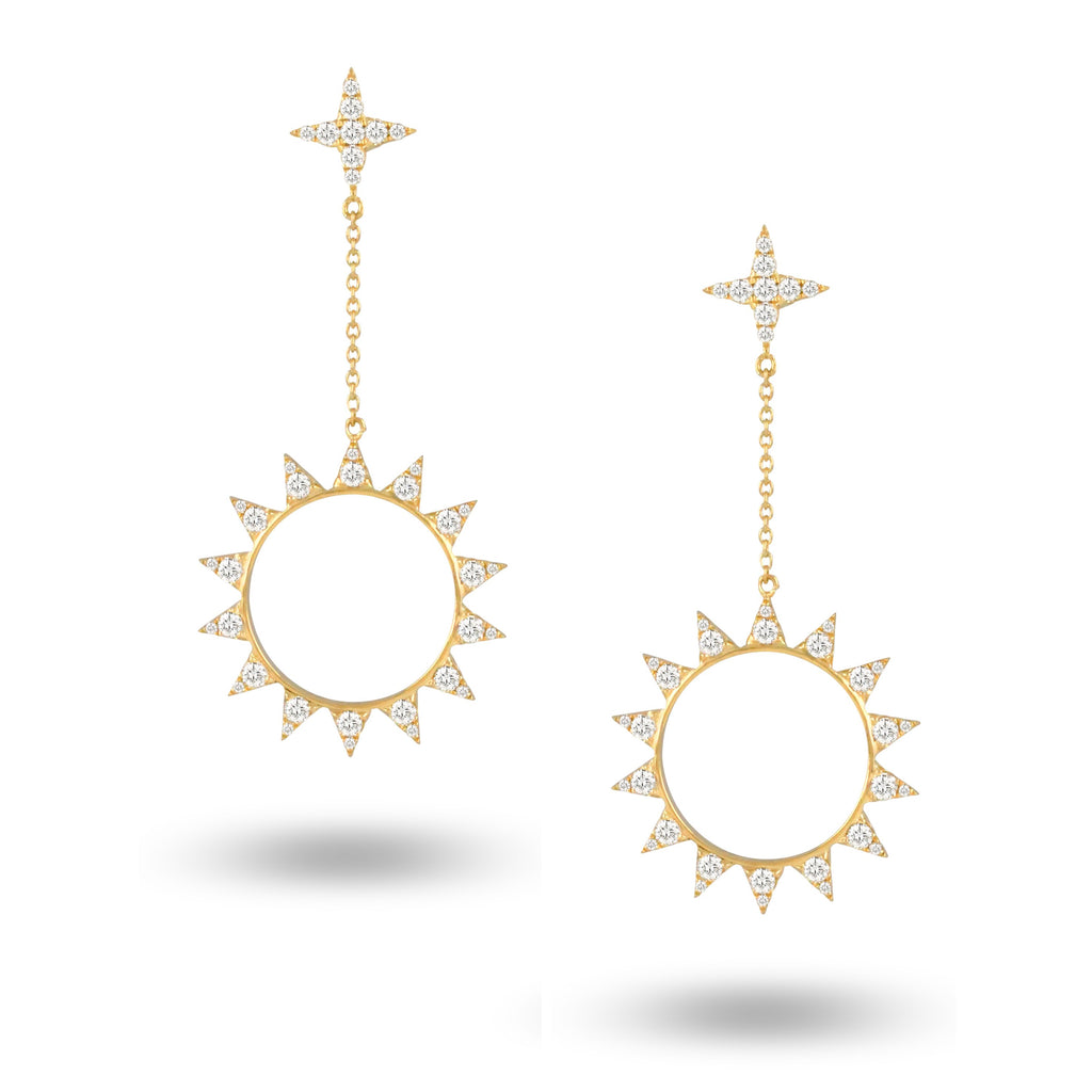 doves diamond fashion collection 18k yellow gold diamond earring E8955