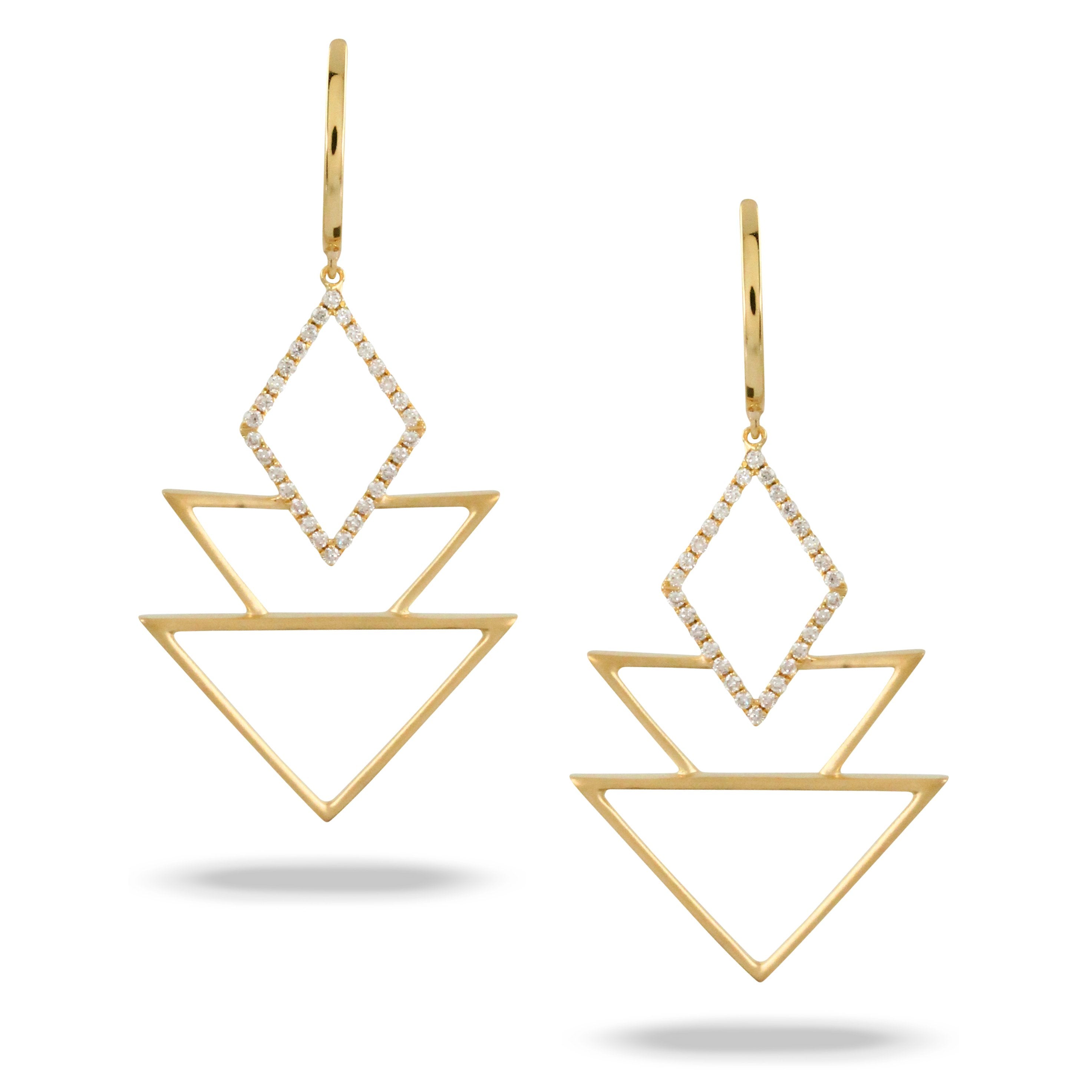 doves diamond fashion collection 18k yellow gold diamond earring E9143