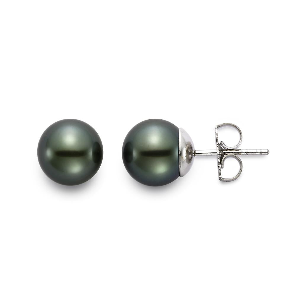 8mm Tahitian pearl stud earrings