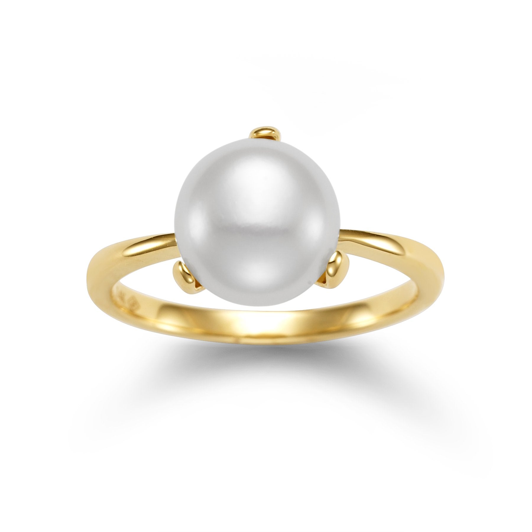 freshwater button pearl ring