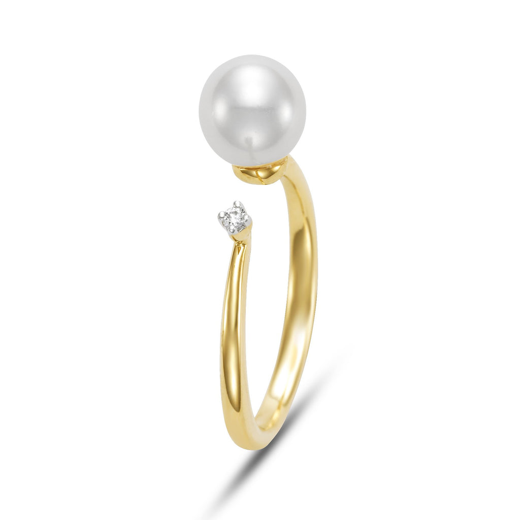open-style pearl ring