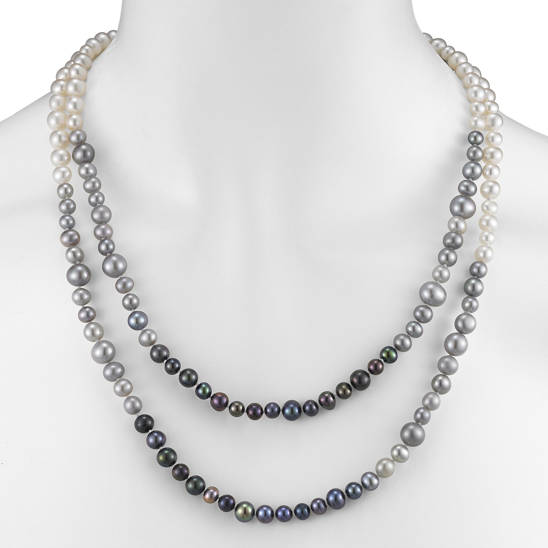 Endless Style Ombré Pearl Strand Necklace | Diamond Vault of