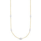 three pearl station necklace