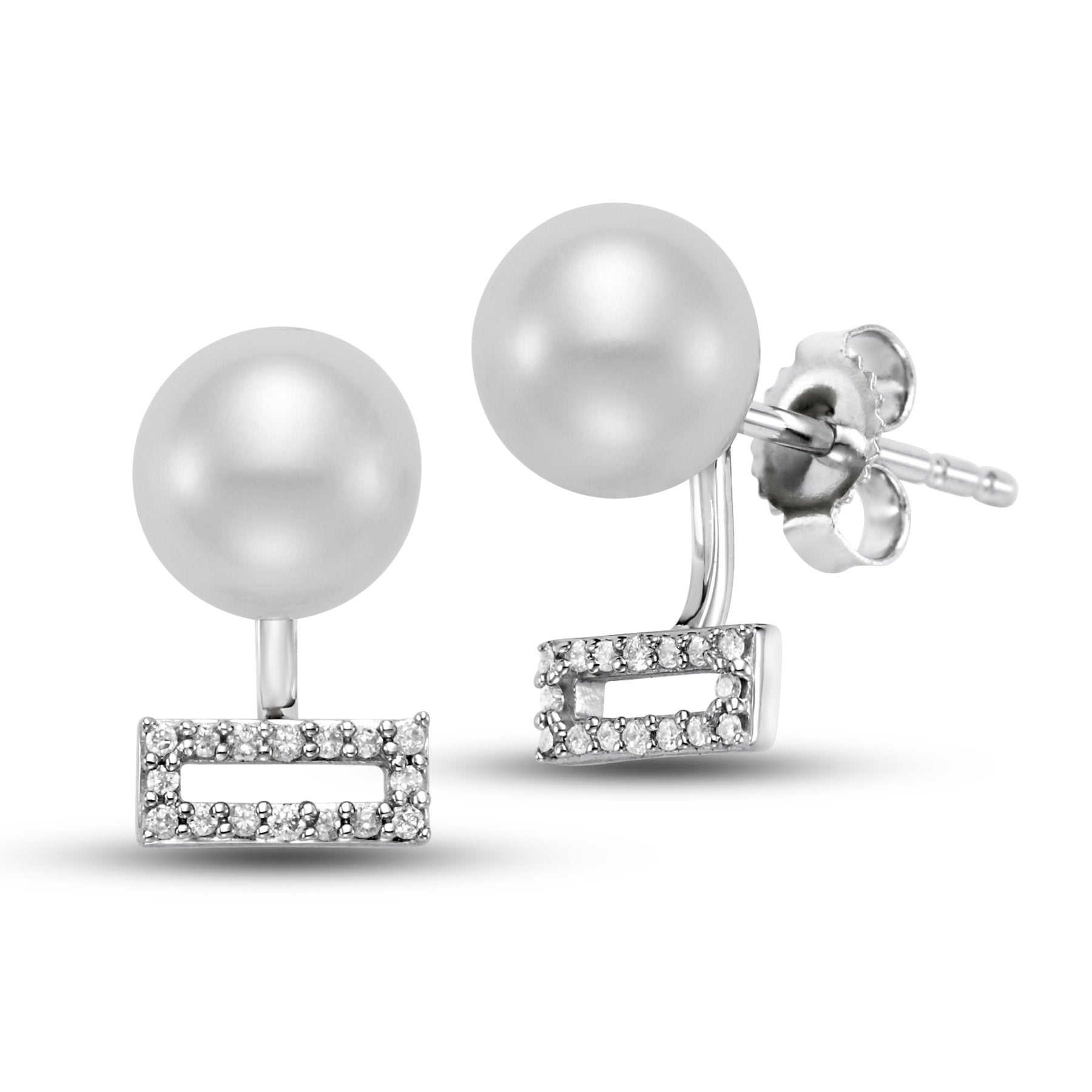 geo diamond earrings