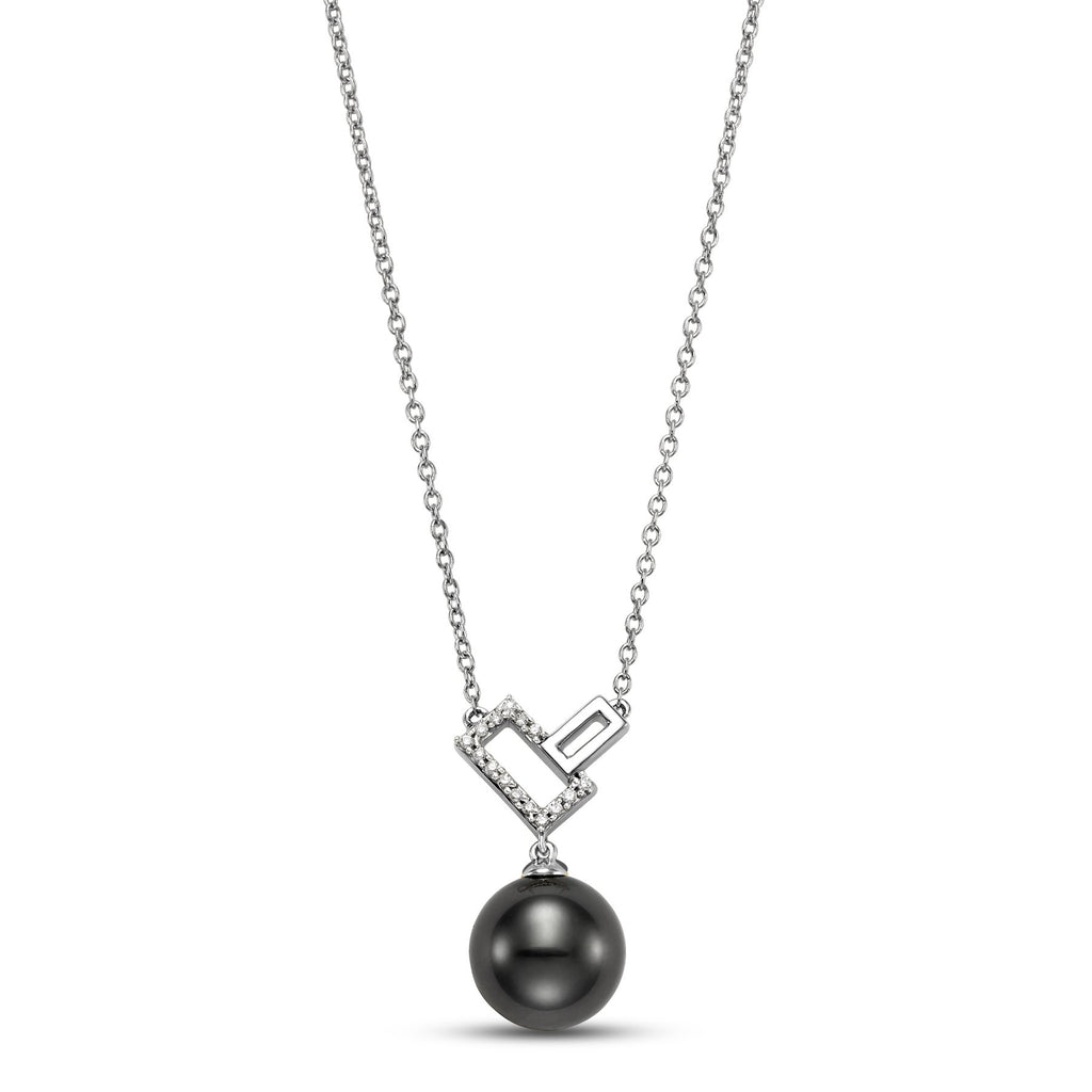 geo diamond pendant necklace