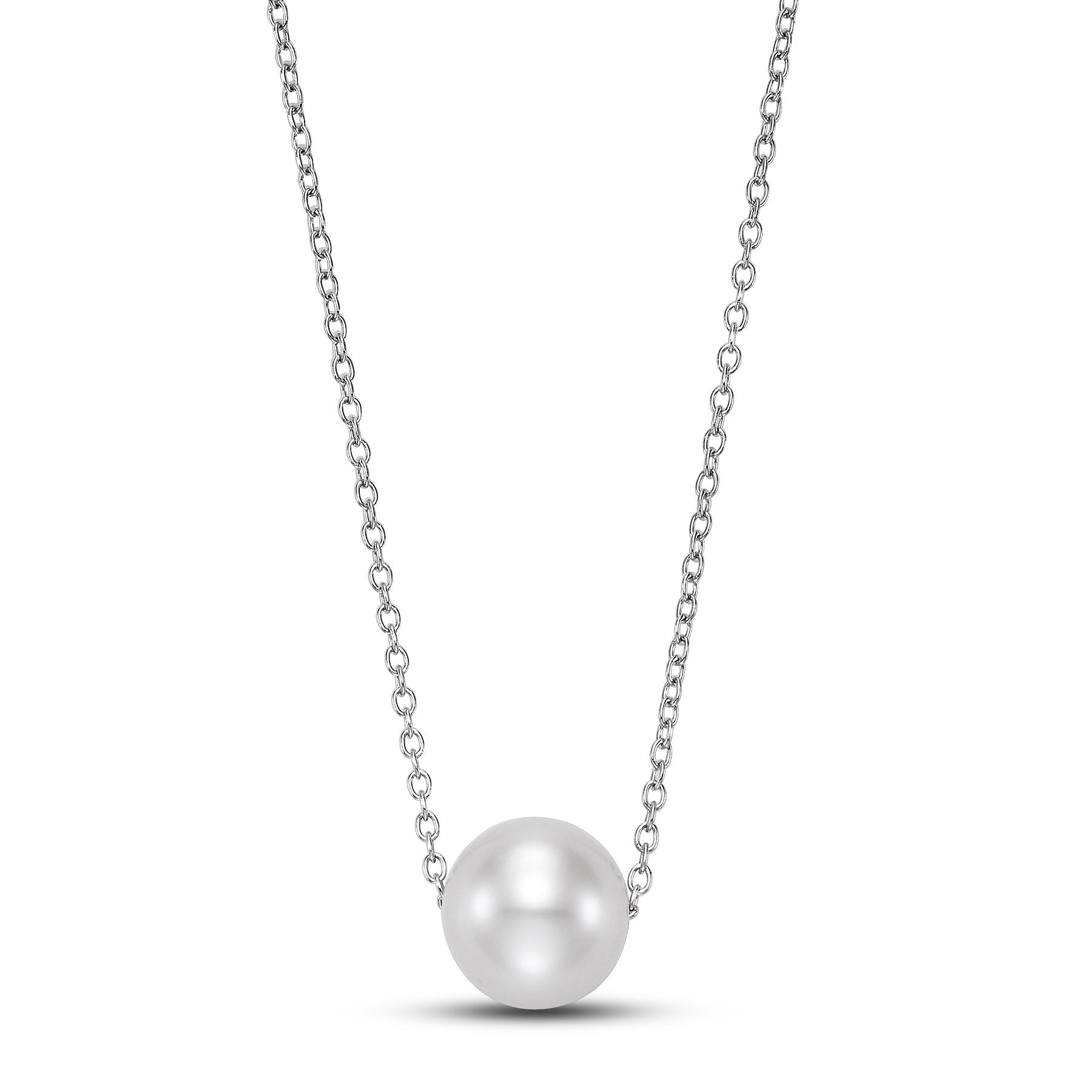 floating pearl pendant necklace