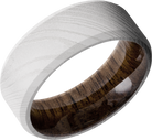 lashbrook hw damascus steel 8mm beveled band