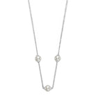 three pearl station necklace