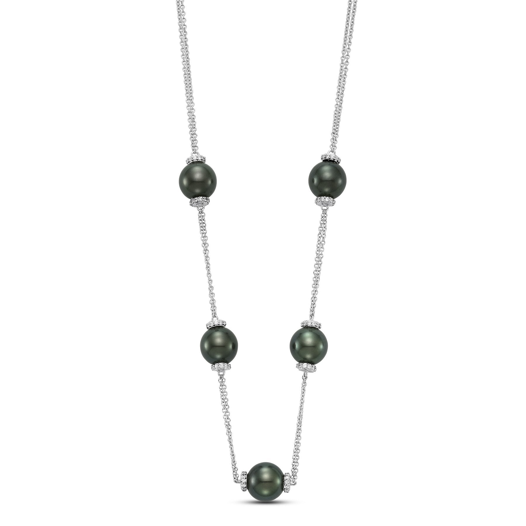 five pearl station necklace