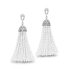 diamond tassel earrings