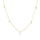 n4577 kc design hanging baguette diamond mosaic necklace set in 14 kt. gold