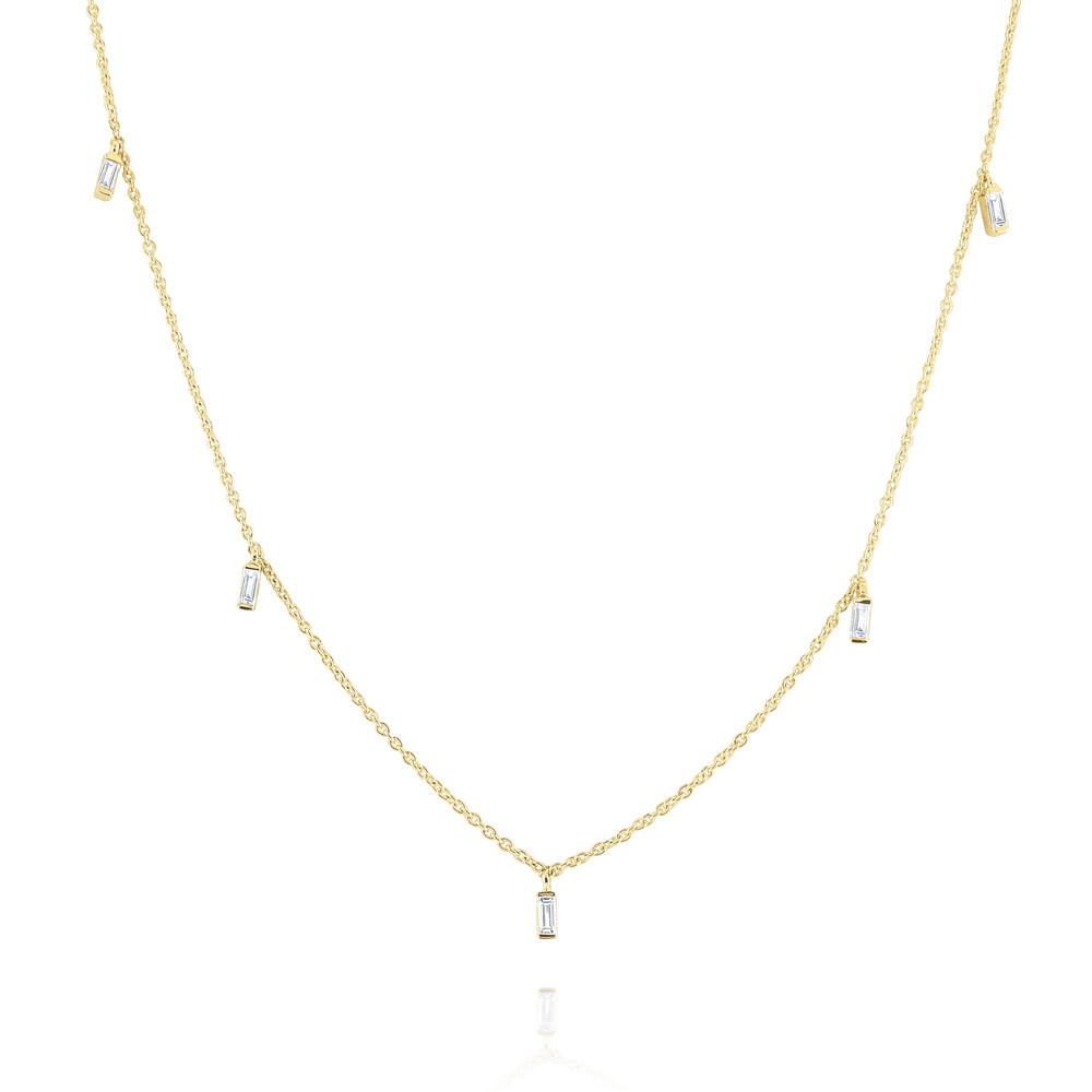n4577 kc design hanging baguette diamond mosaic necklace set in 14 kt. gold