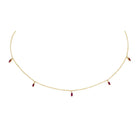 n4762 kc design floating baguette ruby necklace set in 14 kt. gold