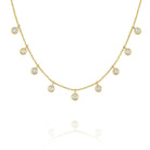 n5869 kc design floating round diamond station necklace set in 14 kt. gold
