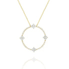 n5991 kc design diamond circular frame pendant set in 14 kt. gold