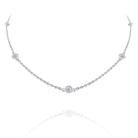 n6054 kc design diamond by the yard necklace set in 14 kt. gold