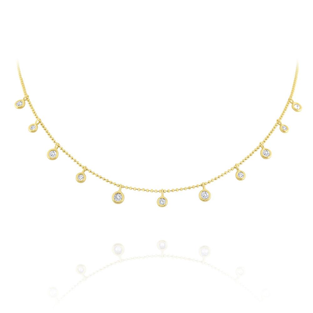 n6917 kc design diamond dew drop necklace set in 14 kt. gold