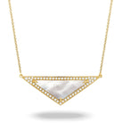 doves white orchid collection 18k yellow gold diamond necklace N7041WMP