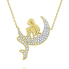 n7071 kc design diamond mermaid necklace set in 14 kt. gold