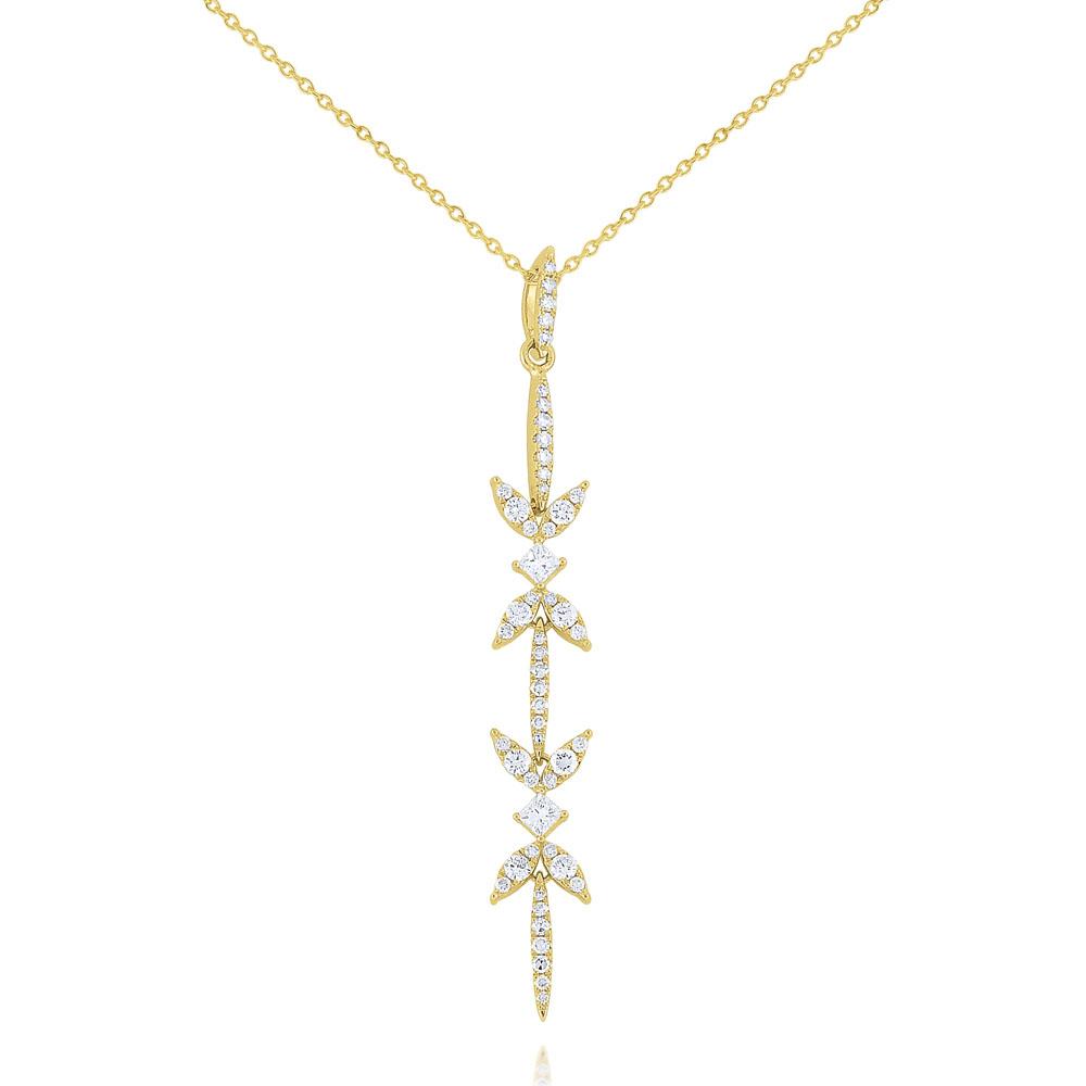 n7127 kc design diamond miracle marquise line pendant set in 14 kt. gold