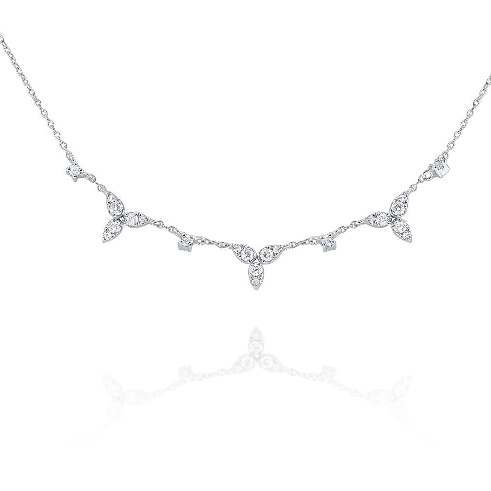 n7185 kc design 14k gold and diamond princess necklace