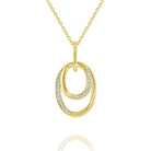 n7351 kc design diamond double loop pendant necklace set in 14 kt. gold