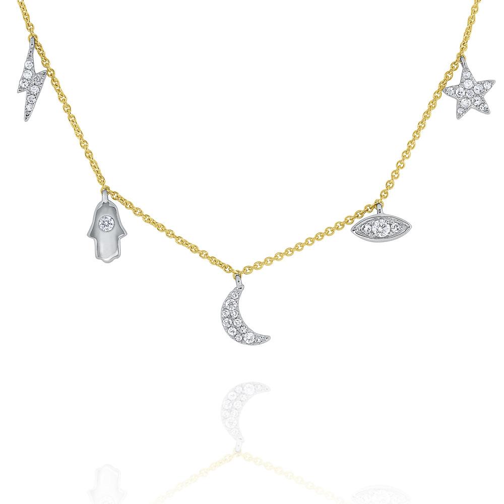 n7359 kc design diamond lucky charm necklace in 14k gold