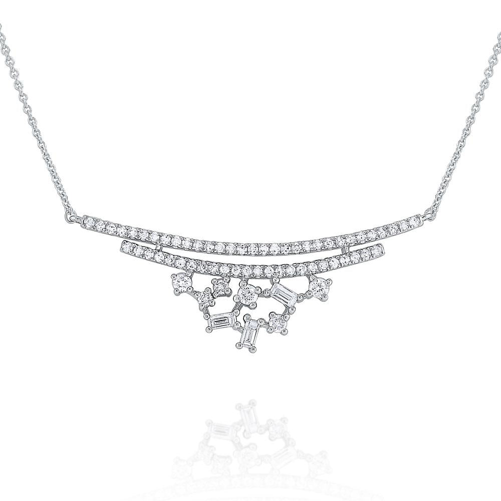 n7398 kc design diamond mosaic curve necklace set in 14 kt. gold