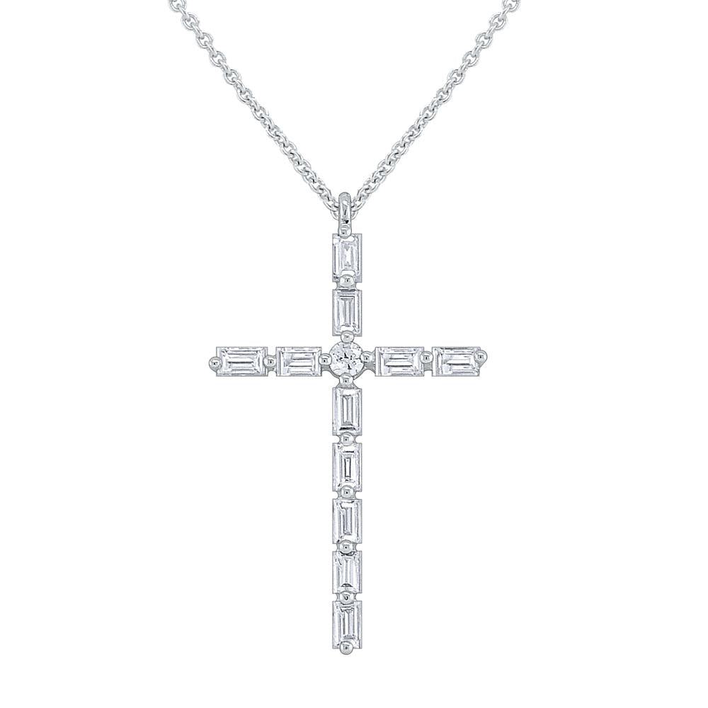 n7407 kc design diamond mosaic cross necklace set in 14 kt. gold