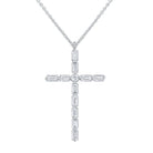 n7407 kc design diamond mosaic cross necklace set in 14 kt. gold