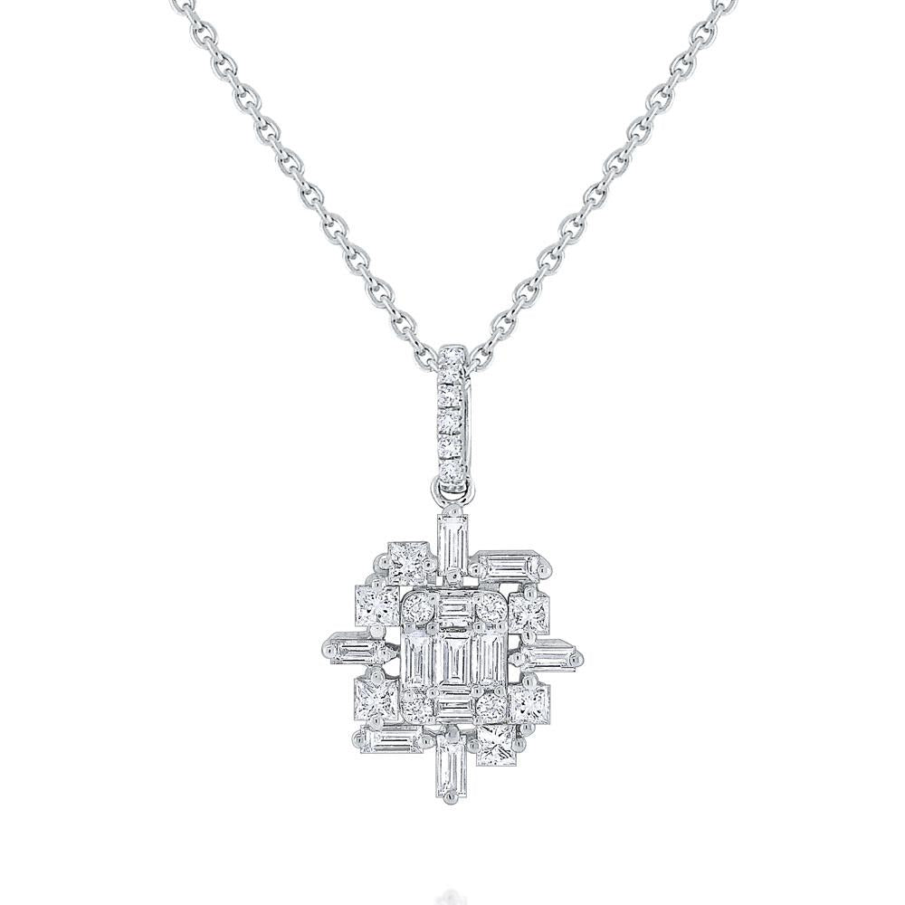 n7517 kc design diamond baguette pendant in 14k gold from the mosaic collection